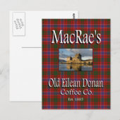 MacRae's oude Eilean Donan Coffee Co. Briefkaart (Voorkant / Achterkant)