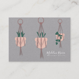 Macrame artistieke handgemaakte ontwerphandige Pla Visitekaartje