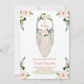 Macrame baby shower-uitnodiging kaart (Voorkant)