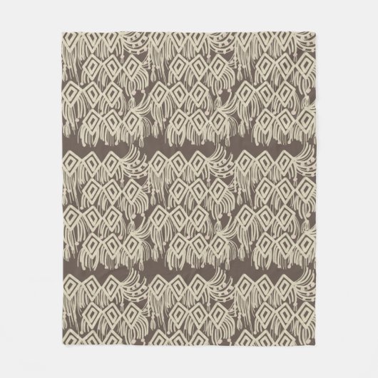 Macrame Bohemian Knitting Tekenpatroon Fleece Deken (Voorkant)