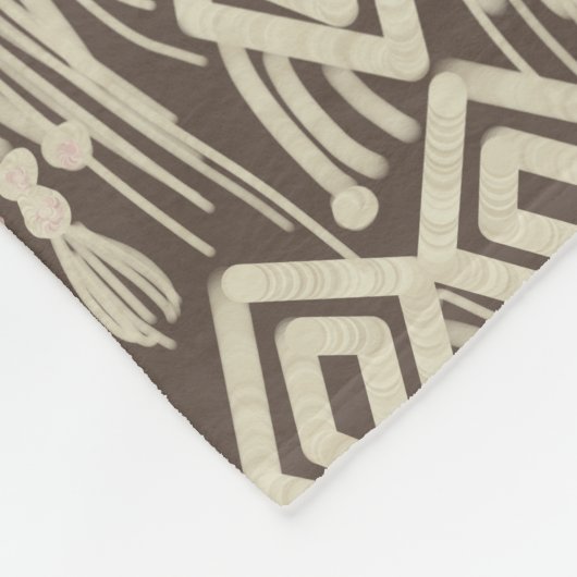 Macrame Bohemian Knitting Tekenpatroon Fleece Deken (Hoek)