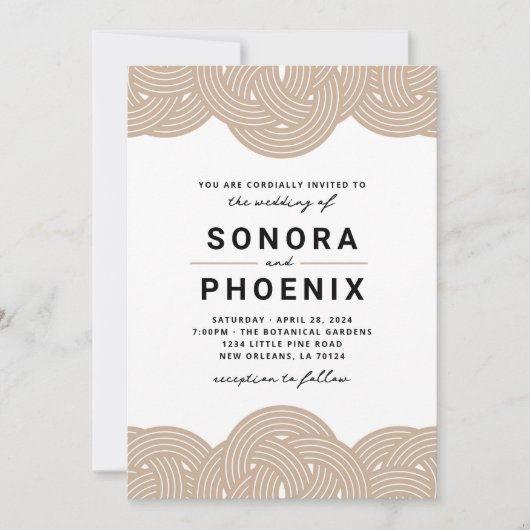 Macrame bruiloft kaart (Voorkant)