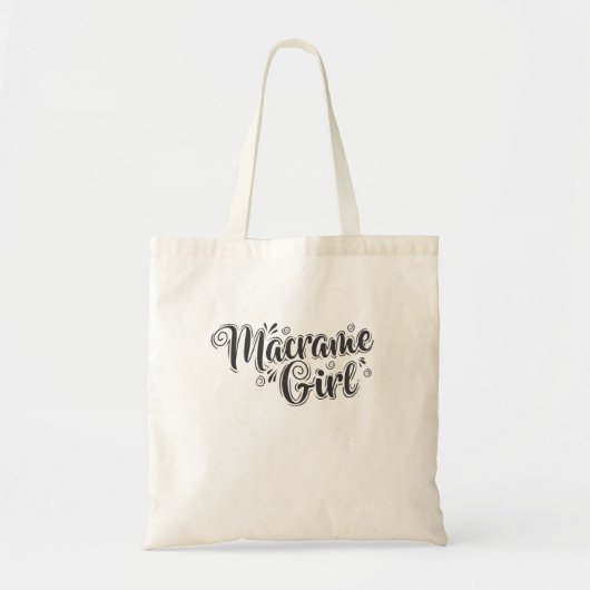 Macrame Girl Makramee Tote Bag (Voorkant)