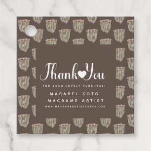 Macrame Handmade Business Dank u waardering C Bedankjes Labels