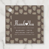 Macrame Handmade Business Dank u waardering C Bedankjes Labels (Voorkant)