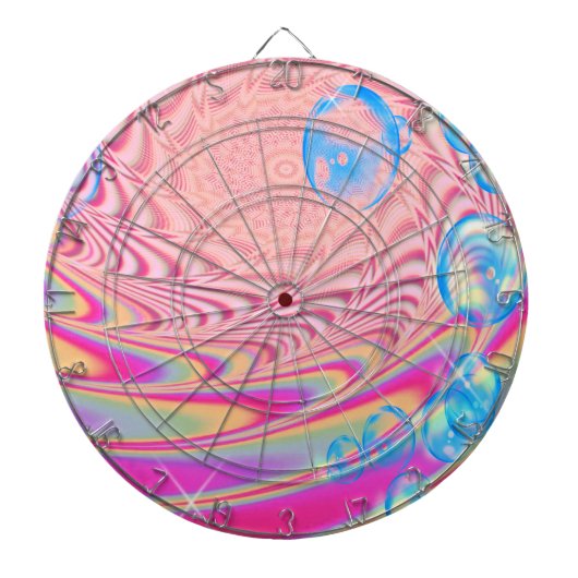 MACRAME'- kleurrijk Abstract Afbeelding van fracta Dartbord (Voorkant)