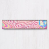 MACRAME'- kleurrijk Abstract Afbeelding van fracta Deurbordje (Voorkant)