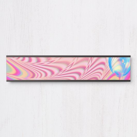 MACRAME'- kleurrijk Abstract Afbeelding van fracta Deurbordje (Voorkant)