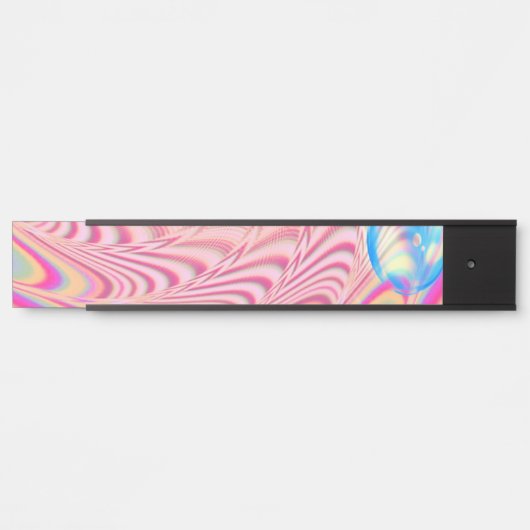 MACRAME'- kleurrijk Abstract Afbeelding van fracta Deurbordje (Voorkant)