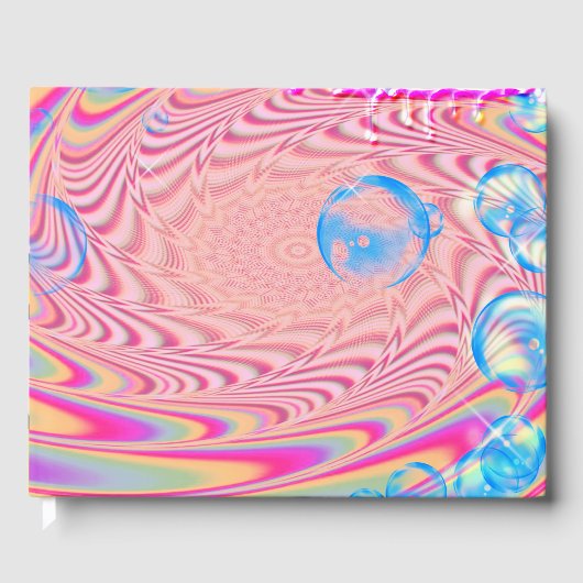 MACRAME'- kleurrijk Abstract Afbeelding van fracta Gastenboek (Voorkant)