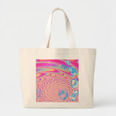 MACRAME'- kleurrijk Abstract Afbeelding van fracta Grote Tote Bag (Voorkant)