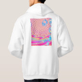MACRAME'- kleurrijk Abstract Afbeelding van fracta Hoodie (Achterkant)