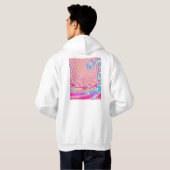 MACRAME'- kleurrijk Abstract Afbeelding van fracta Hoodie (Achterkant volledig)