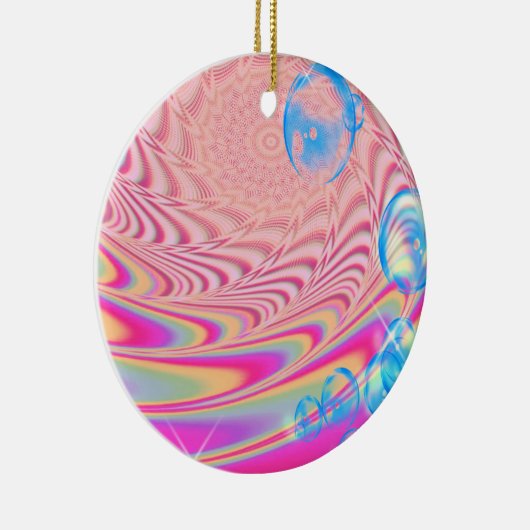 MACRAME'- kleurrijk Abstract Afbeelding van fracta Keramisch Ornament (Rechts)