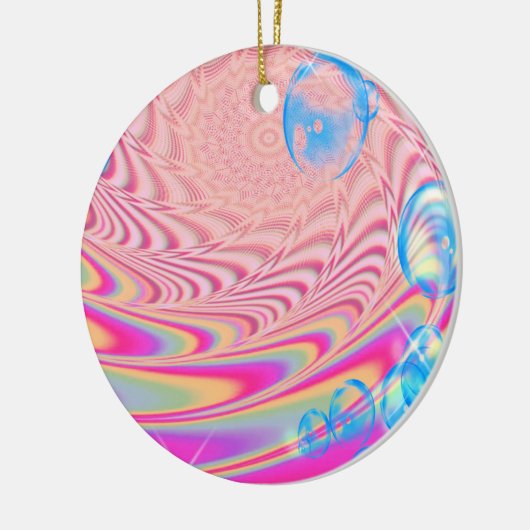 MACRAME'- kleurrijk Abstract Afbeelding van fracta Keramisch Ornament (Links)