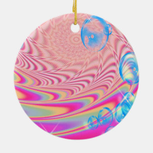 MACRAME'- kleurrijk Abstract Afbeelding van fracta Keramisch Ornament