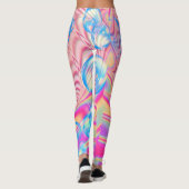 MACRAME'- kleurrijk Abstract Afbeelding van fracta Leggings (Achterkant)