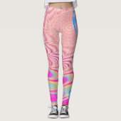 MACRAME'- kleurrijk Abstract Afbeelding van fracta Leggings (Voorkant)
