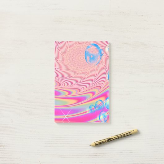 MACRAME'- kleurrijk Abstract Afbeelding van fracta Post-it® Notes (Op bureau)