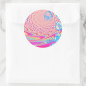 MACRAME'- kleurrijk Abstract Afbeelding van fracta Ronde Sticker (Tas)