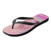 MACRAME'- kleurrijk Abstract Afbeelding van fracta Teenslippers (Schuin)