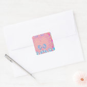 MACRAME'- kleurrijk Abstract Afbeelding van fracta Vierkante Sticker (Envelop)