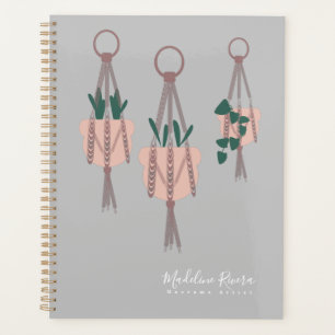 Macrame kunstenaar handgemaakte ontwerp hangende p planner