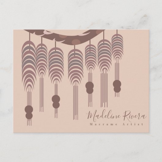Macrame Kunstenaar Handgemaakte Ontwerper Kunstena Briefkaart (Voorkant)