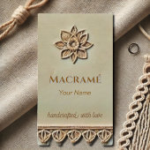 Macramé look - beige Visitekaartje