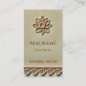 Macramé look - beige Visitekaartje (Voorkant)