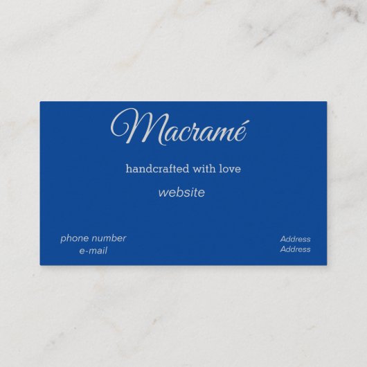 Macramé look no3 Visitekaartje (Achterkant)