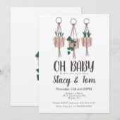 Macrame Plant Hanger Planter Pots Baby shower Kaart (Voorkant / Achterkant)