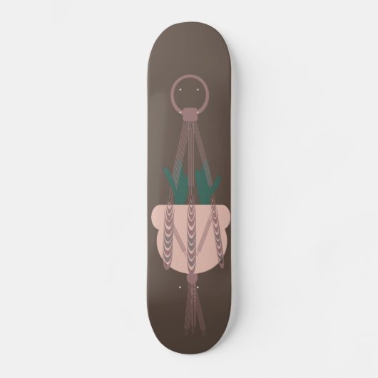 Macrame Plant Hanger Planter Pots Cactus Persoonlijk Skateboard (Voorkant)