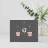Macrame Planten Hanger Planter Potten Illustratie Briefkaart (Staand voorkant)