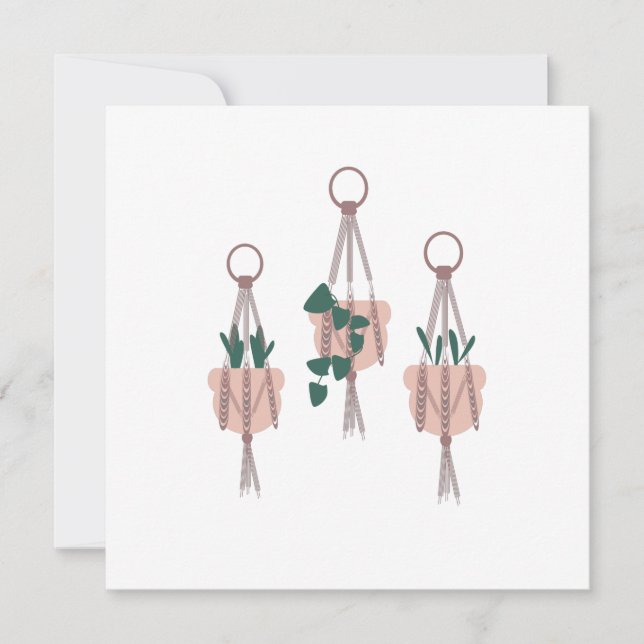 Macrame Planter Hangende Potten Illustratie (Voorkant)