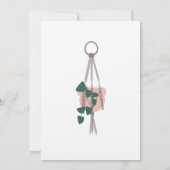 Macrame Planthanger Planter Potten Baby Shower Kaart (Achterkant)