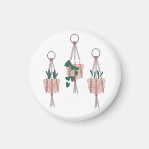 Macrame Planthanger Planter Potten Illustratie Magneet