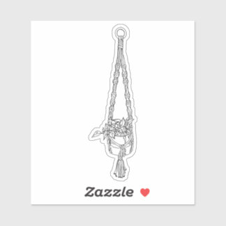 Macrame Pothos-Sticker Sticker
