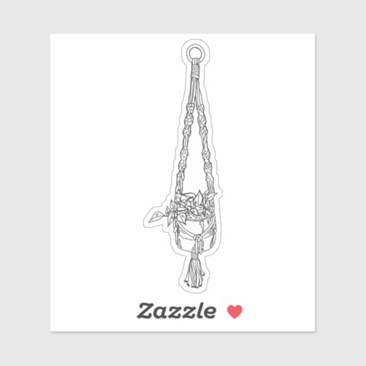 Macrame Pothos-Sticker Sticker (Vel)
