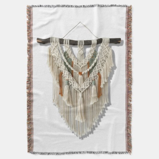 Macrame Throw Blanket Deken (Voorkant Verticaal)