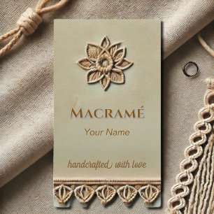 Macramé uitstraling - beige Visitekaartje