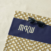 Macrame Vist Net Kijk met je Initialen / Naam Strandlaken (In situ)