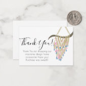 Macrame Winkelen Decor Dank je wel Notitiekaartje (Voorkant / Achterkant in situ)