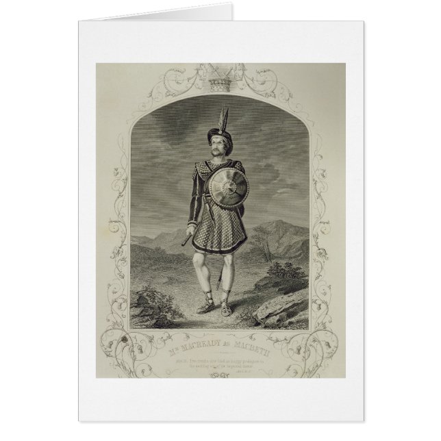 Macready as Macbeth, Act I Scene 3, in the play (Voorkant)