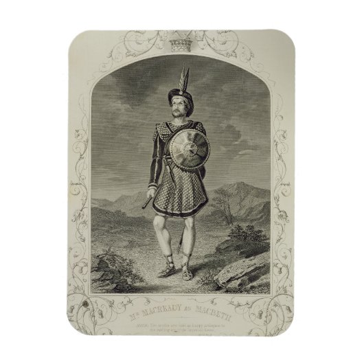 Macready as Macbeth, Act I Scene 3, in the play Magneet (Verticaal)