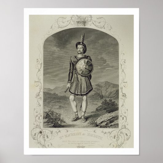 Macready as Macbeth, Act I Scene 3, in the play Poster (Voorkant)