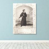 Macready as Shylock, Act I Scene 3, in 'The Mer' Canvas Afdruk (Insitu (Houten vloer))