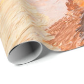 Macro. Abstract art. Expressive embossed pasty oil Cadeaupapier (Rol Hoek)