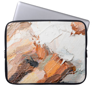 Macro. Abstracte kunst. Expressieve pasteiolie met Laptop Sleeve