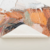 Macro. Abstracte kunst. Expressieve pasteiolie met Sherpa Deken (3/4)